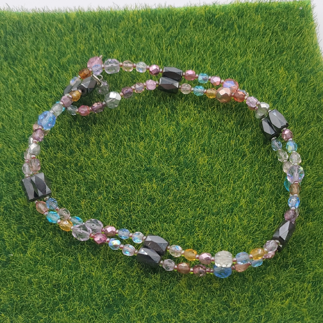 Multicolor Beaded Magnetic Transformer Bracelet 22 Inch B3408